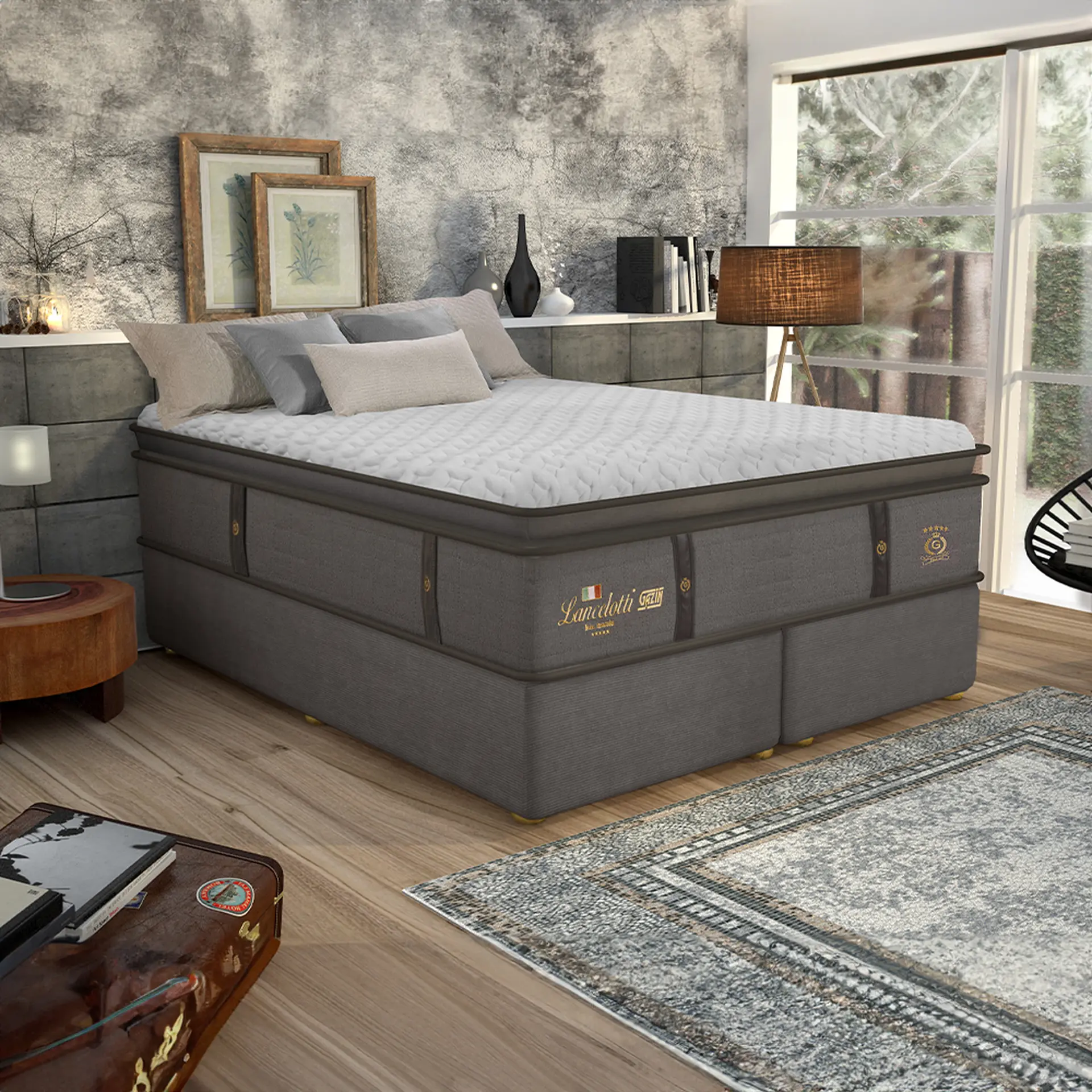 Colchão Cama Box Gazin Molas BlueWave Queen Size Lancelotti 158x198