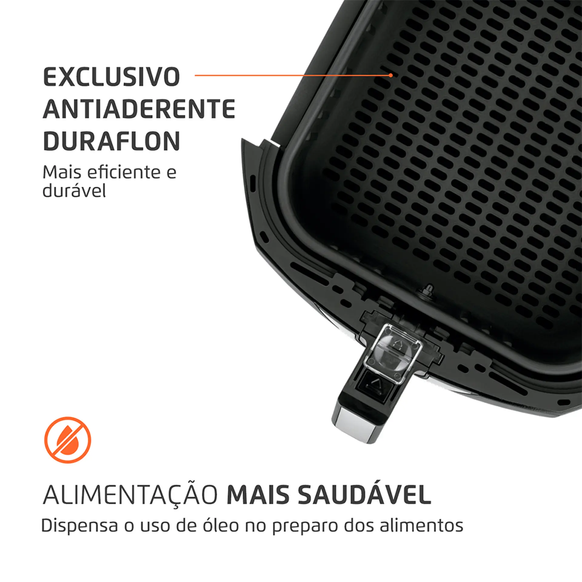 Fritadeira Elétrica Air Fryer Mondial AFN-60-BI 6L 1900W - Preto/Inox - 110 Volts