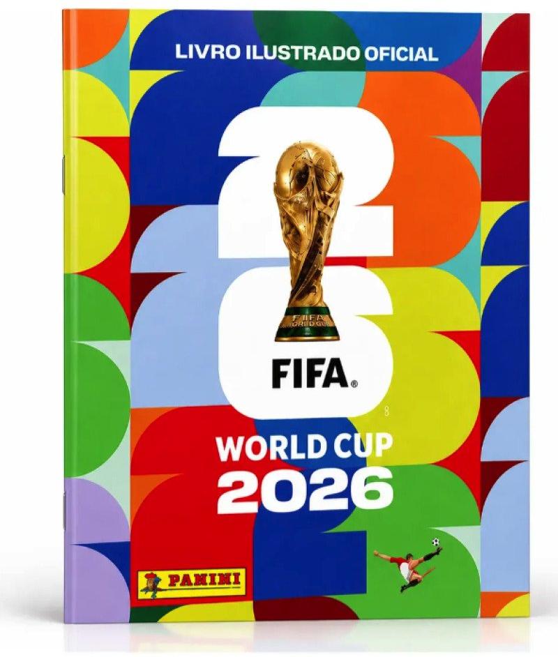 Kit Álbum Capa Brochura + 8 Pacotes de Figurinhas Copa Do Mundo Fifa 2026