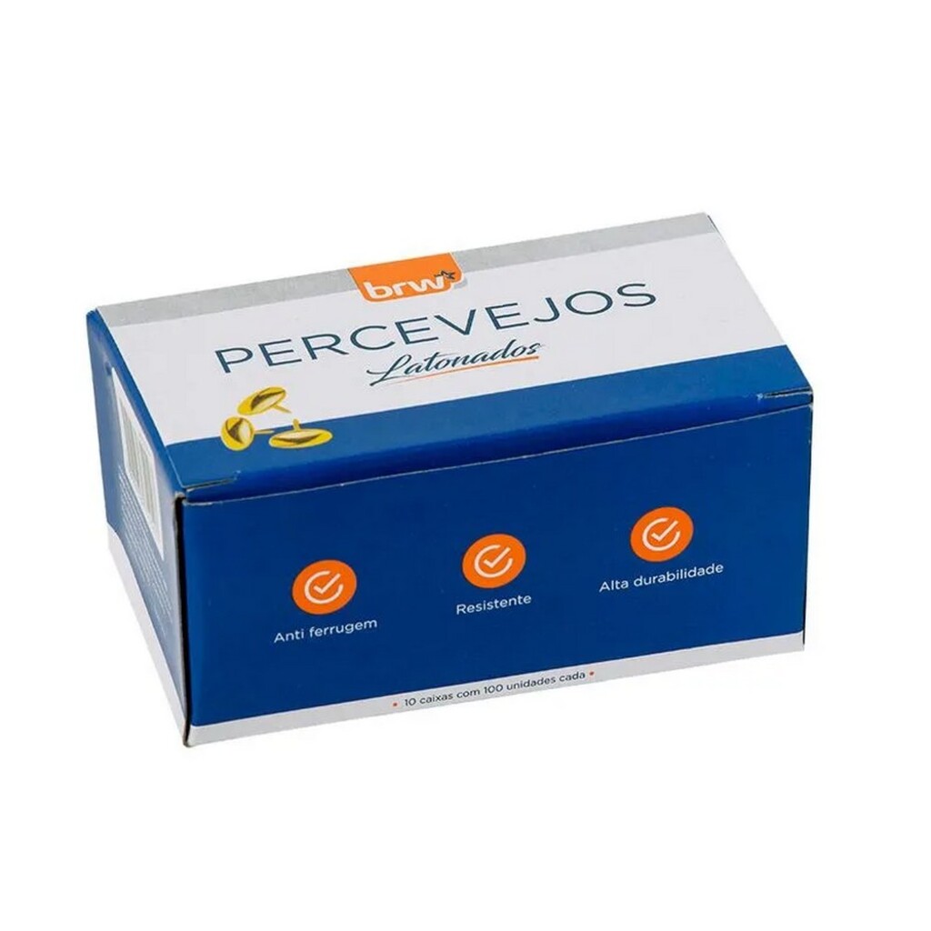 Percevejo Latonado BRW - Caixa com 100 Unidades - PV0100