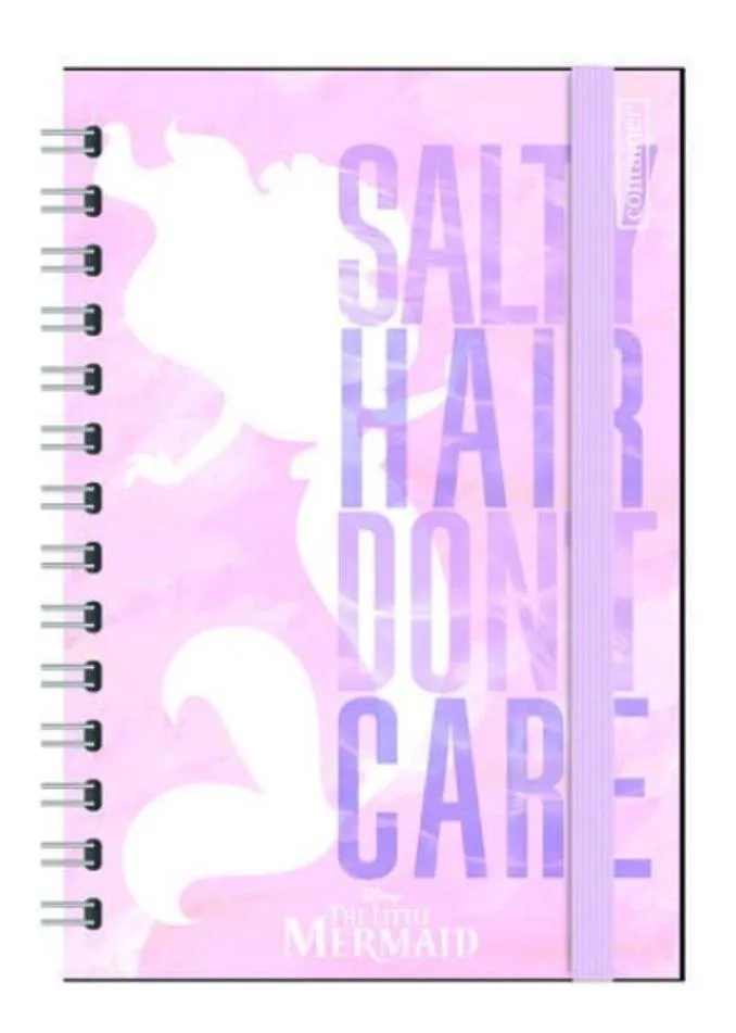 Caderno Universitário Dermiwil College Wireo Litte Mermaid 80 Folhas 1 Matéria