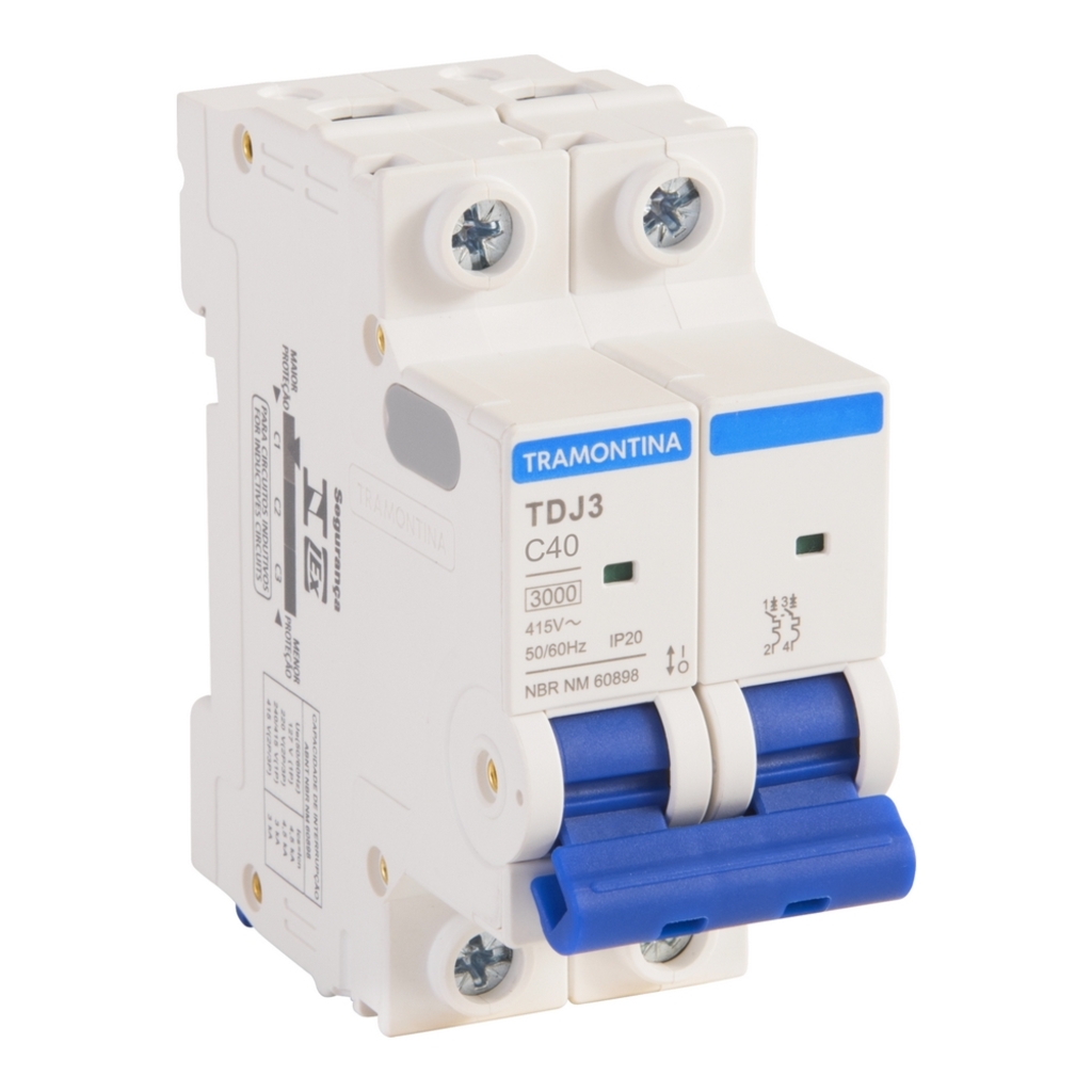 Disjuntor 40 Amperes 2 Polos Curva C TDJ3 Tramontina - 58012/109