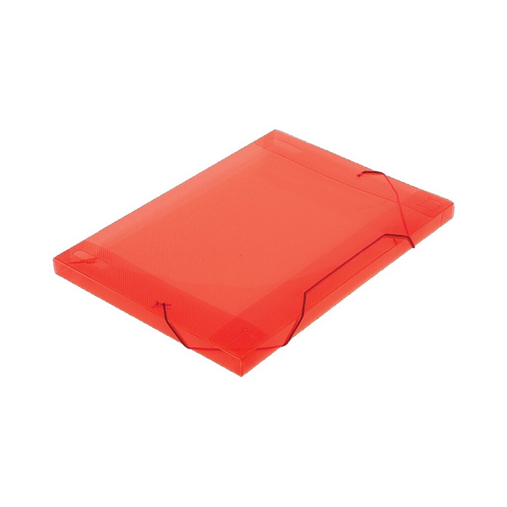 Pasta Aba Elástico Ofício 335 x 245mm Lombo 1,8cm Vermelho Solft Polibras - Pacote com 10 Unidades - 160307