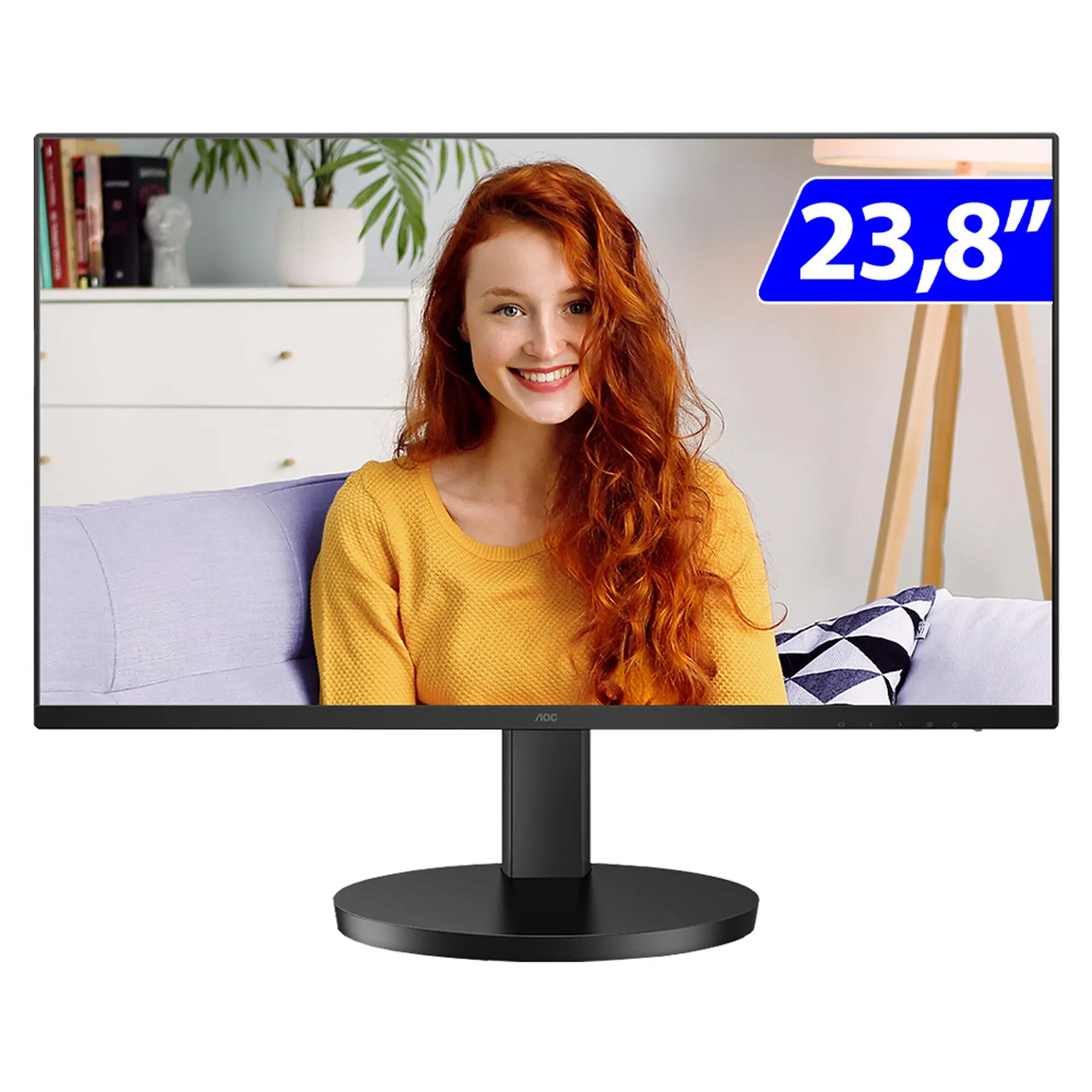 Monitor AOC 23,8" 24B30HMF2 VA Full HD HDMI VGA - Preto - Bivolt