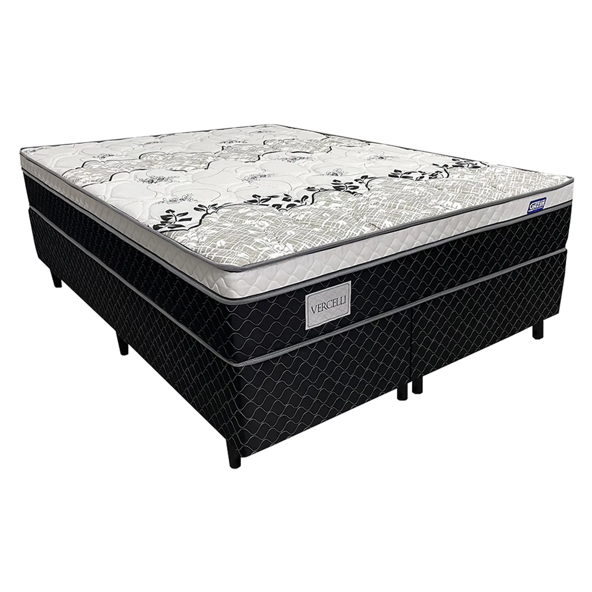 Colchão Cama Box Gazin Molas BlueWave Queen Size Vercelli 158x198