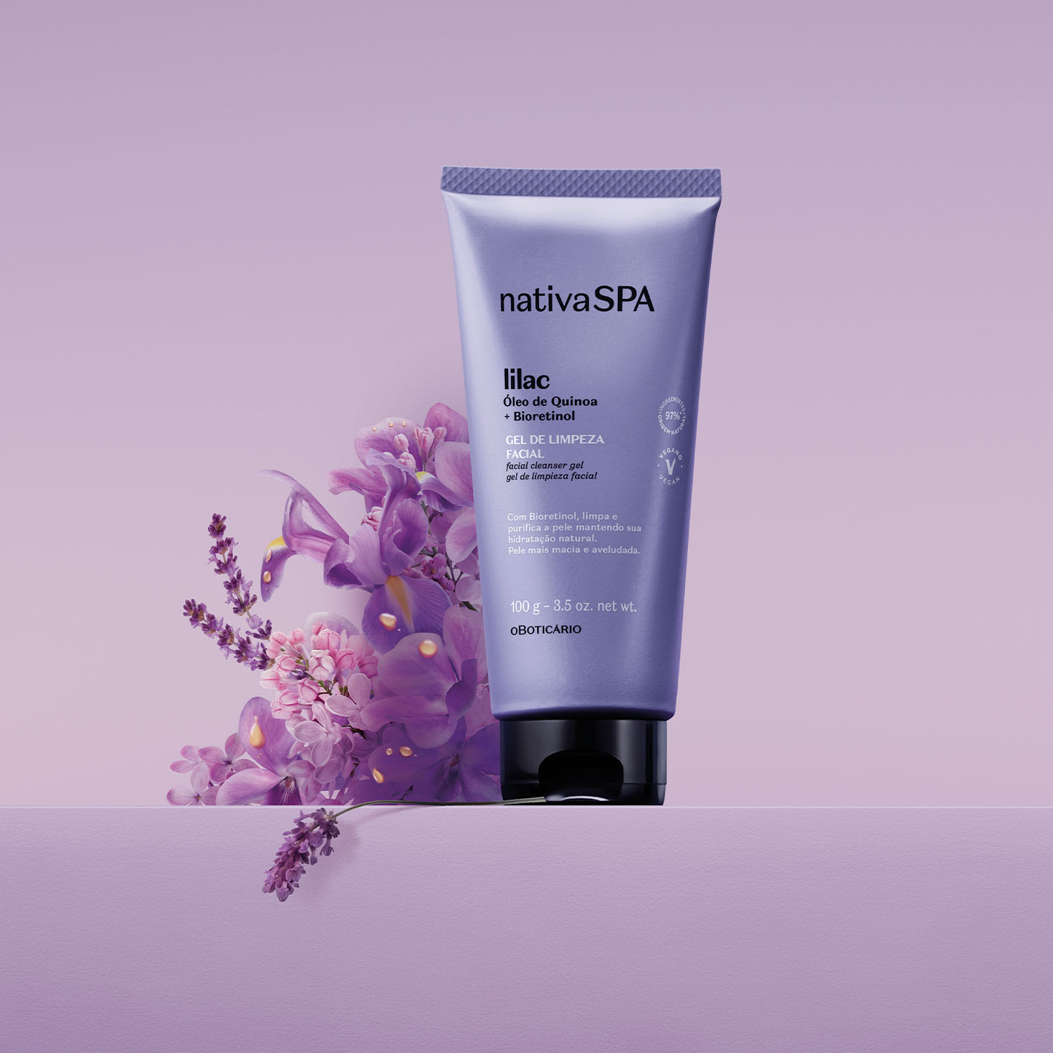 Gel de Limpeza Facial Nativa Spa Lilac 100g