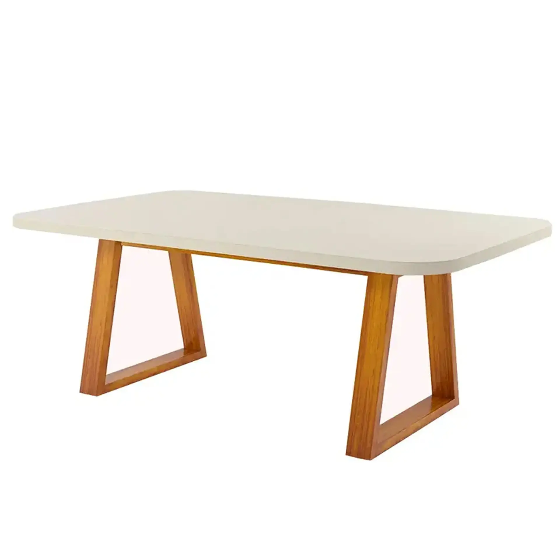 Conjunto de Mesa 6 Cadeira Tampo com Vidro Sofistic Bom Pastor - Naturale Off