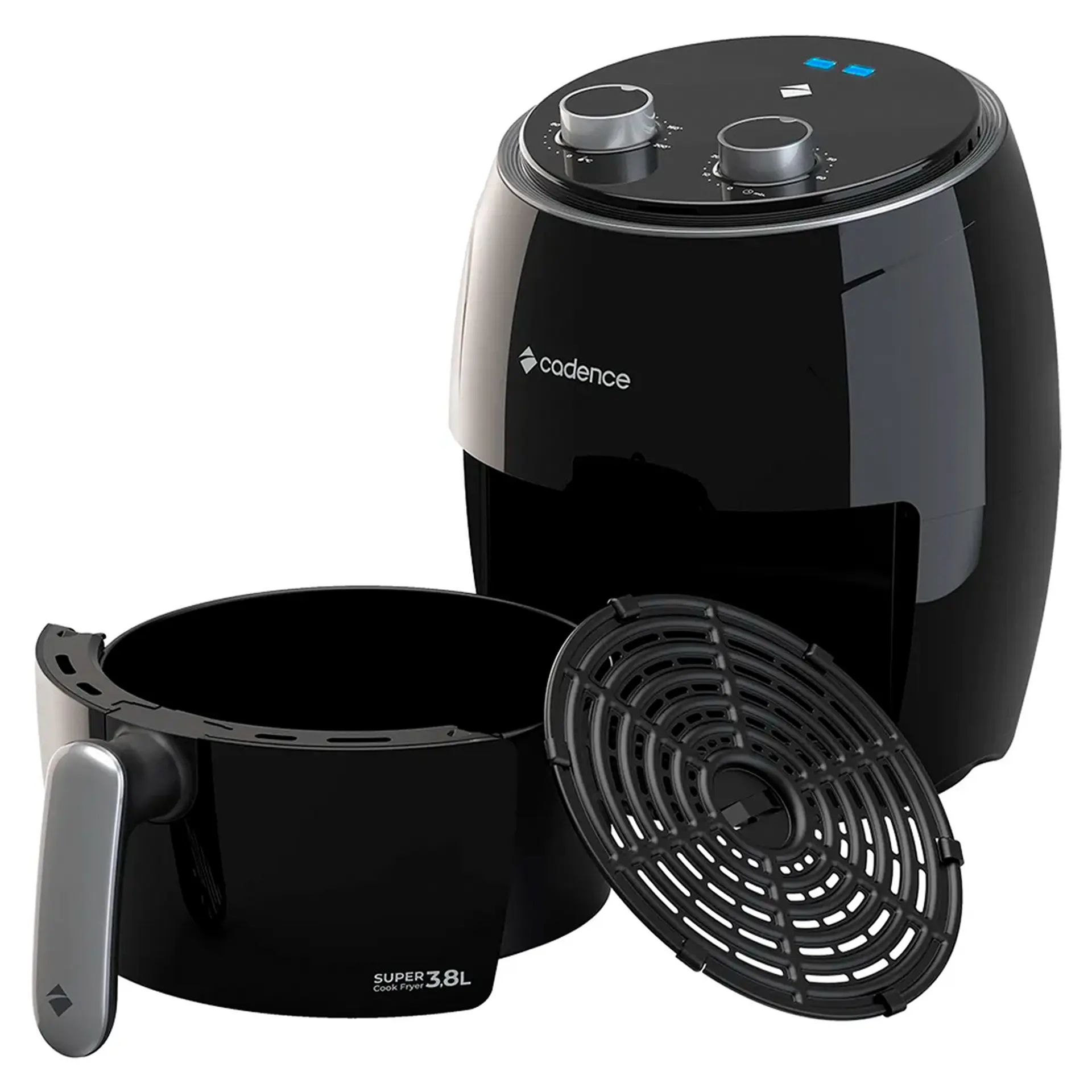 Fritadeira Elétrica Air Fryer Cadence Super Cook FRT410 3,8L 1300W com Timer - Preto - 220 Volts