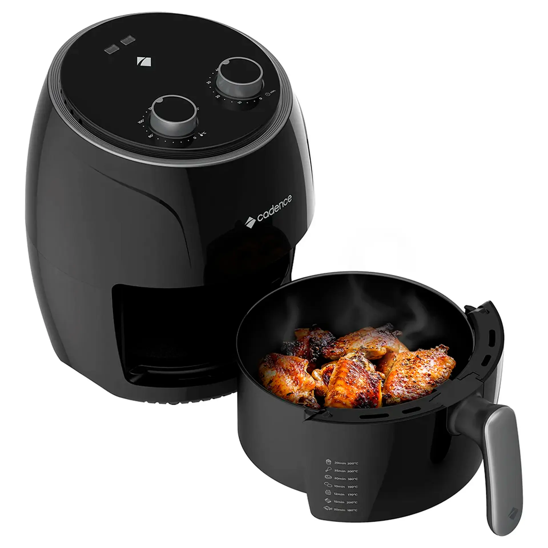 Fritadeira Elétrica Air Fryer Cadence Super Cook FRT410 3,8L 1300W com Timer - Preto - 220 Volts