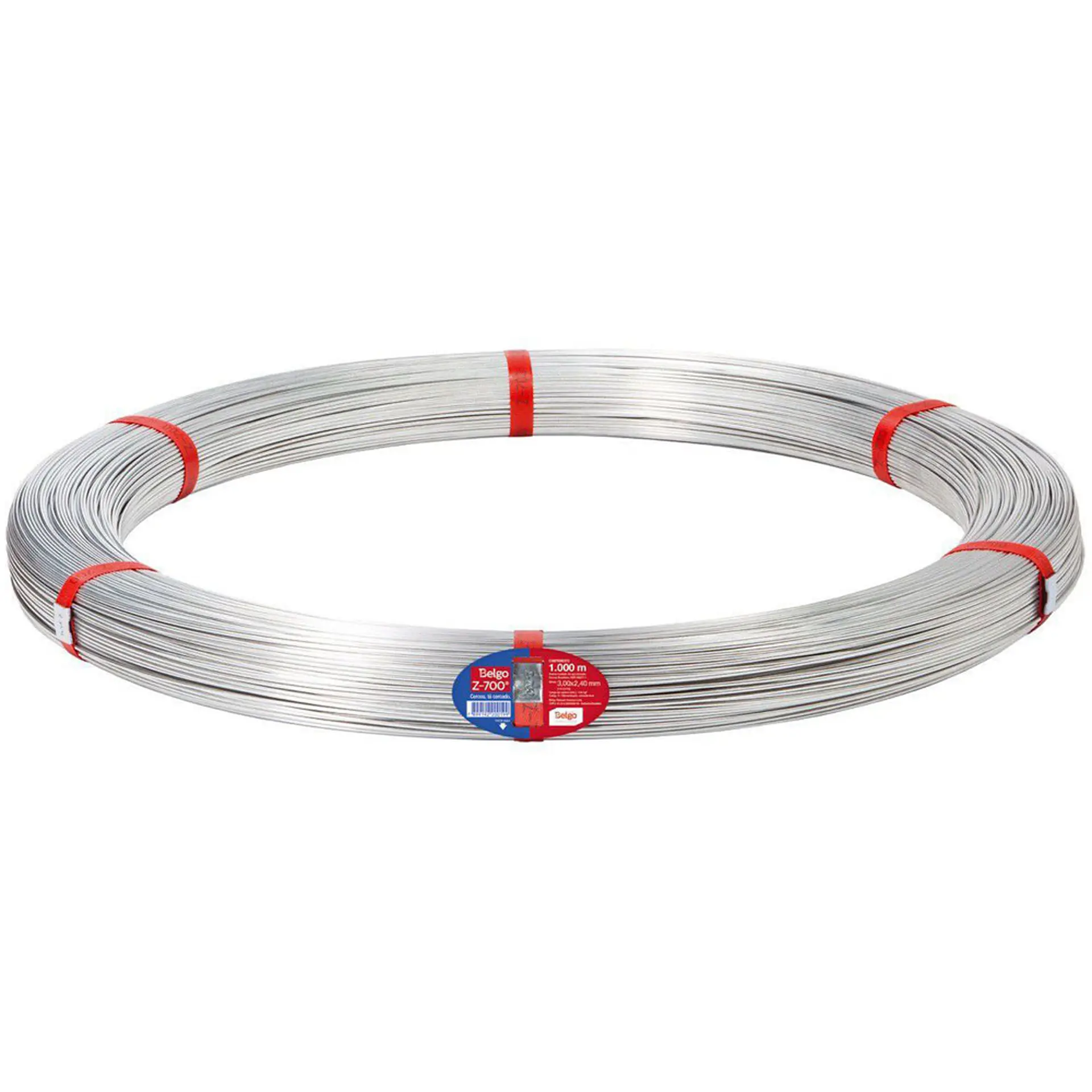 Arame Liso para Cerca de Aço Zincado Ovalado Belgo 1000m 15x17 Z-700