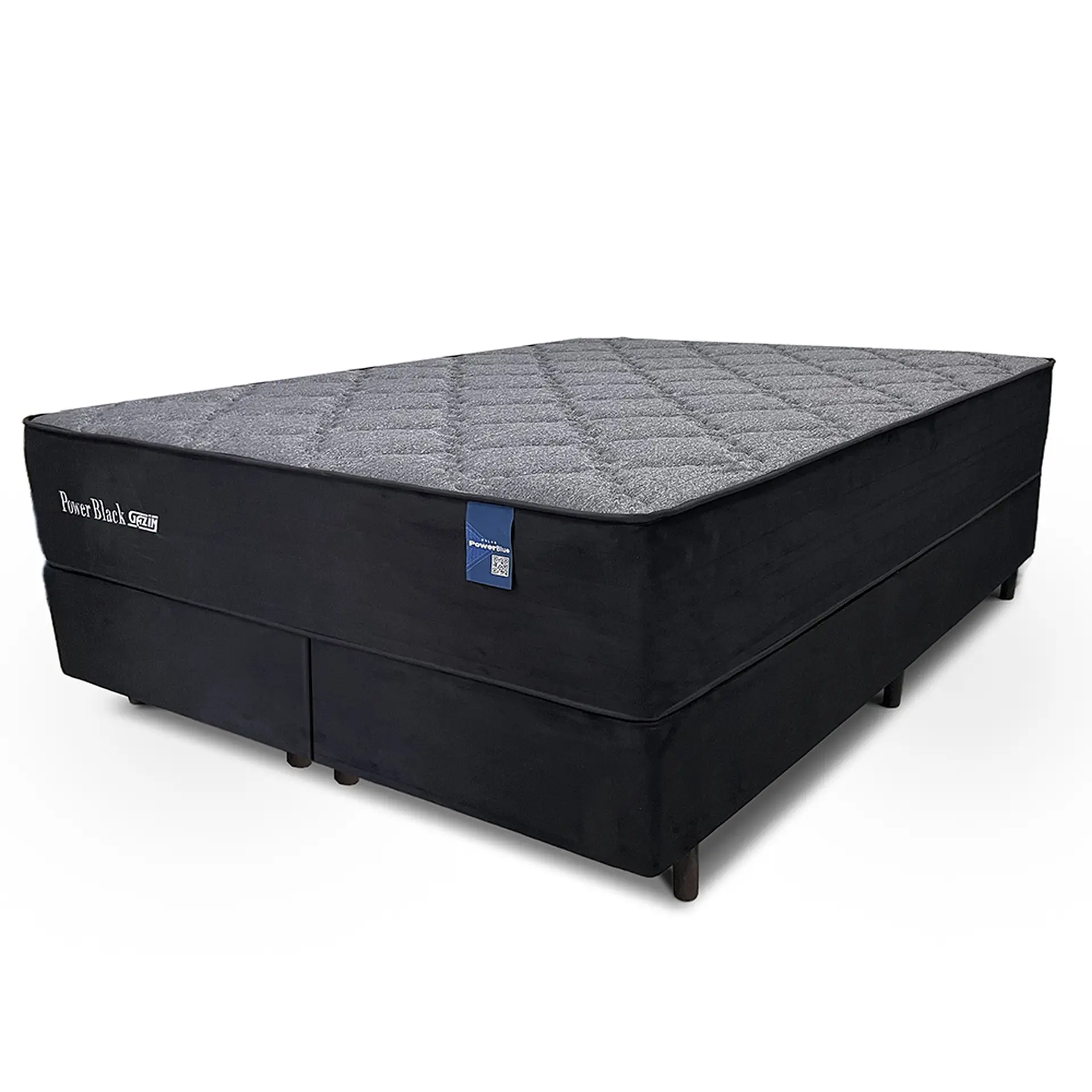 Colchão Cama Box Gazin Molas PowerBlue King Size Power Black 203x193 - Preto