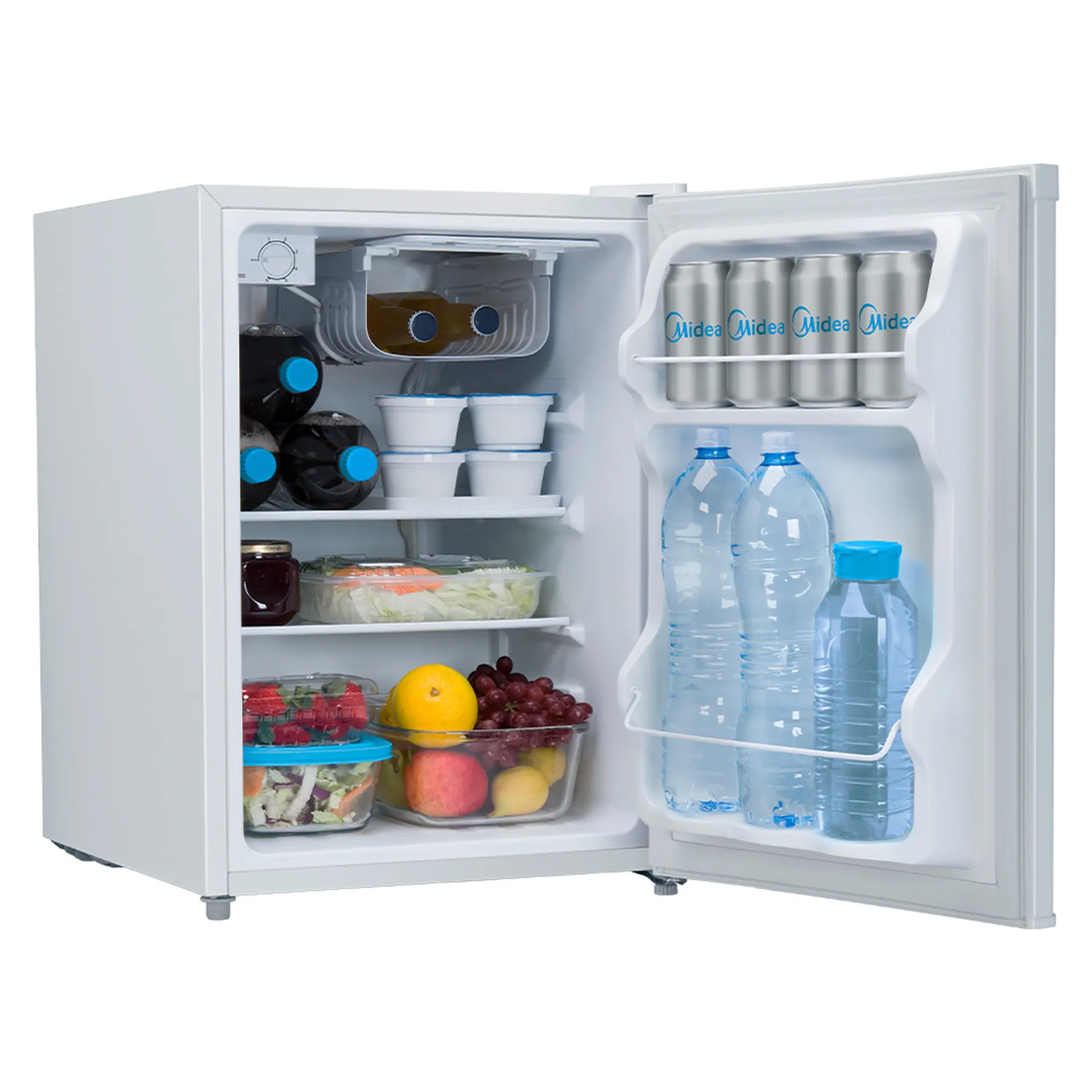 Frigobar Midea 67L 1 Porta Degelo Manual Prateleiras de Vidro MDRD108FGA01 - Branco - 110 Volts