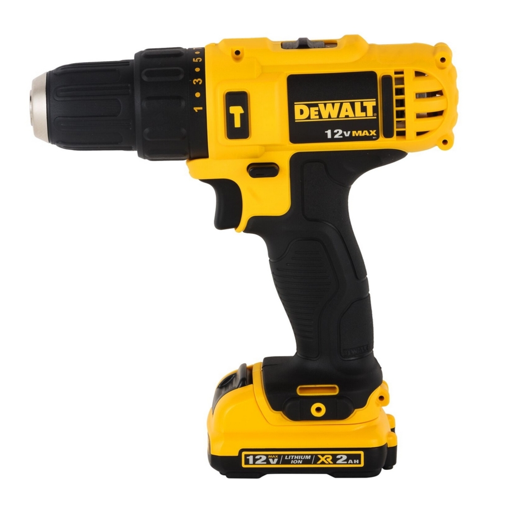 Parafusadeira e Furadeira com Impacto à Bateria 12 Volts 3/8" 10mm Dewalt - DCD716D2-BR - Bolsa 2 Baterias Max e Carregador