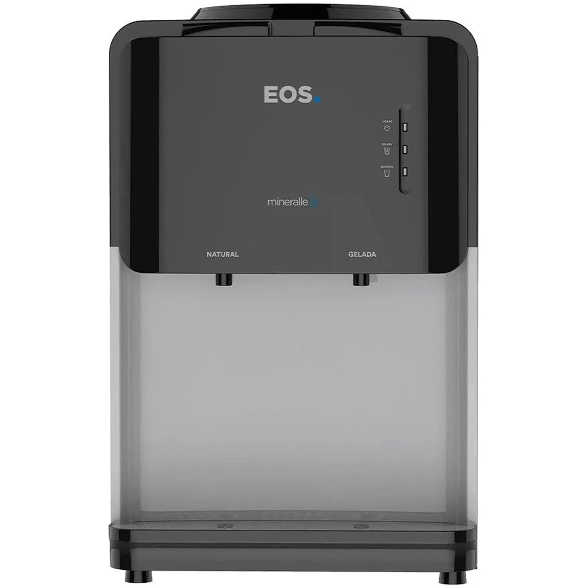 Bebedouro de Água de Mesa para Garrafão de 10 e 20L EOS Mineralle - Preto - 110 Volts