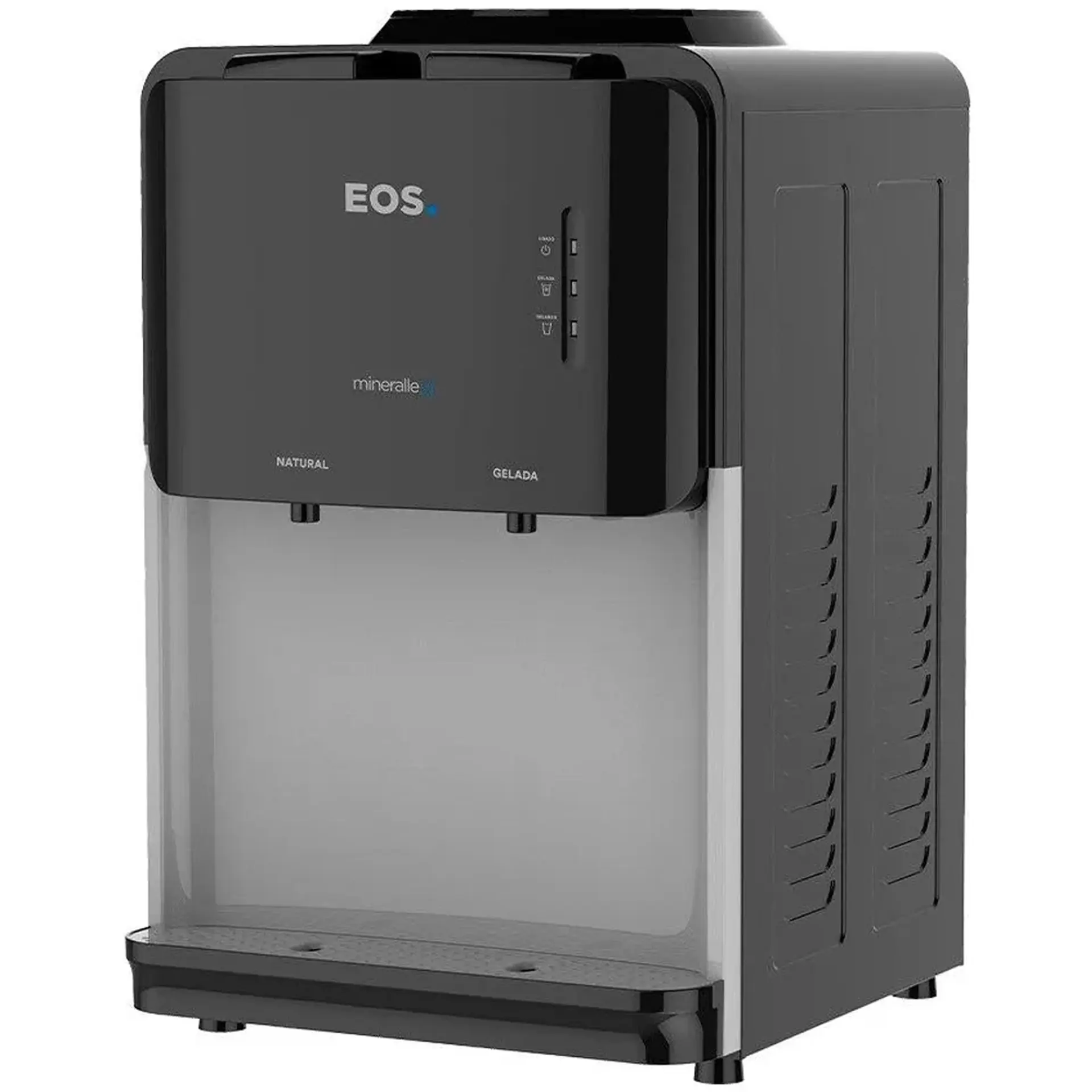 Bebedouro de Água de Mesa para Garrafão de 10 e 20L EOS Mineralle - Preto - 110 Volts