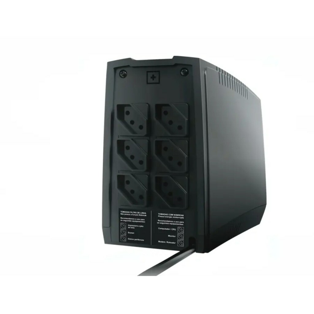 No-Break TS Shara 800VA Entrada Bivolt e Saída 115V 1 Bateria 6 Tomadas - 4442