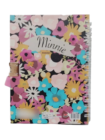 Diário com Cadeado VMP Minnie 13x18mm 48 Folhas Pequeno