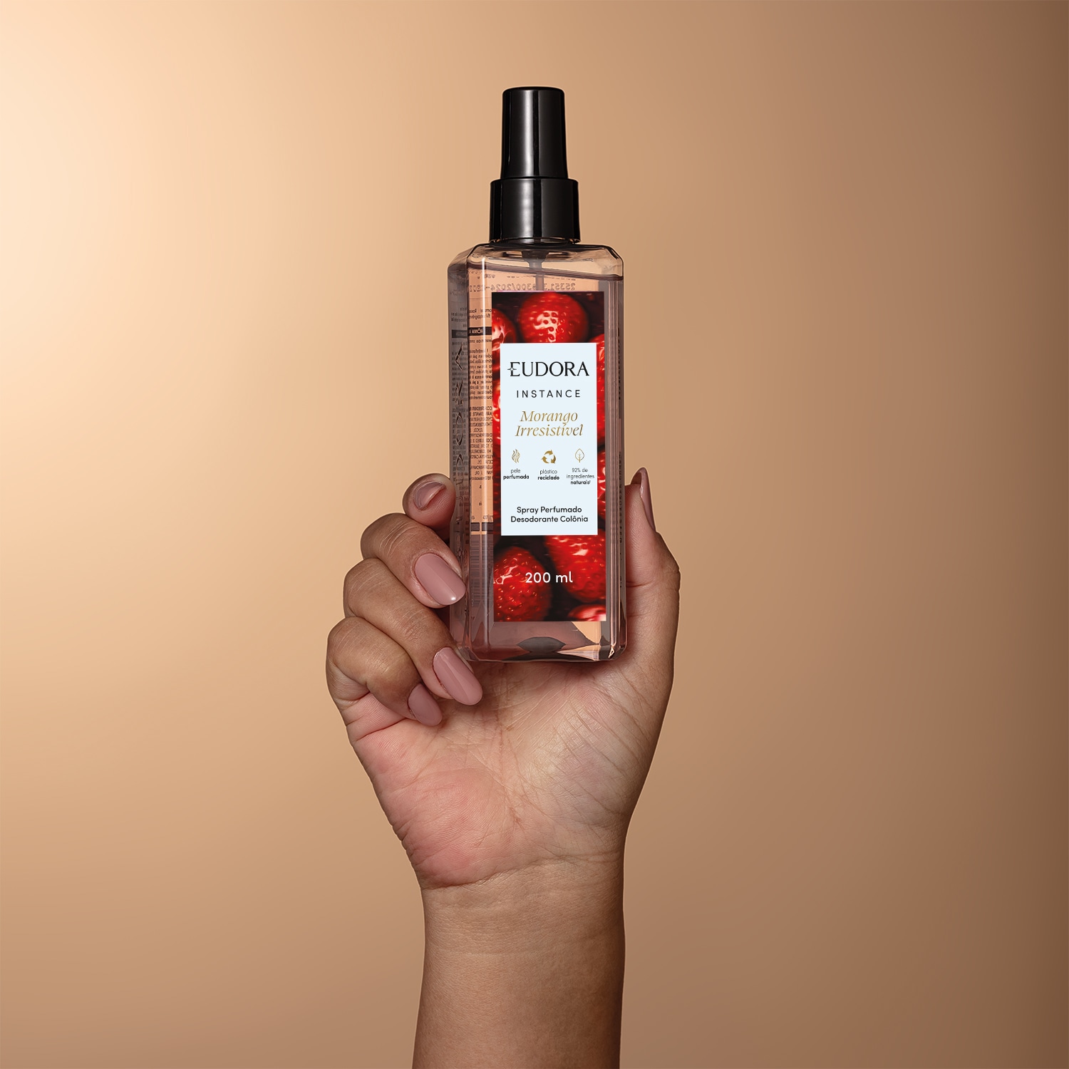 Spray Perfumado Desodorante Colônia Instance Morango Irresistível 200ml