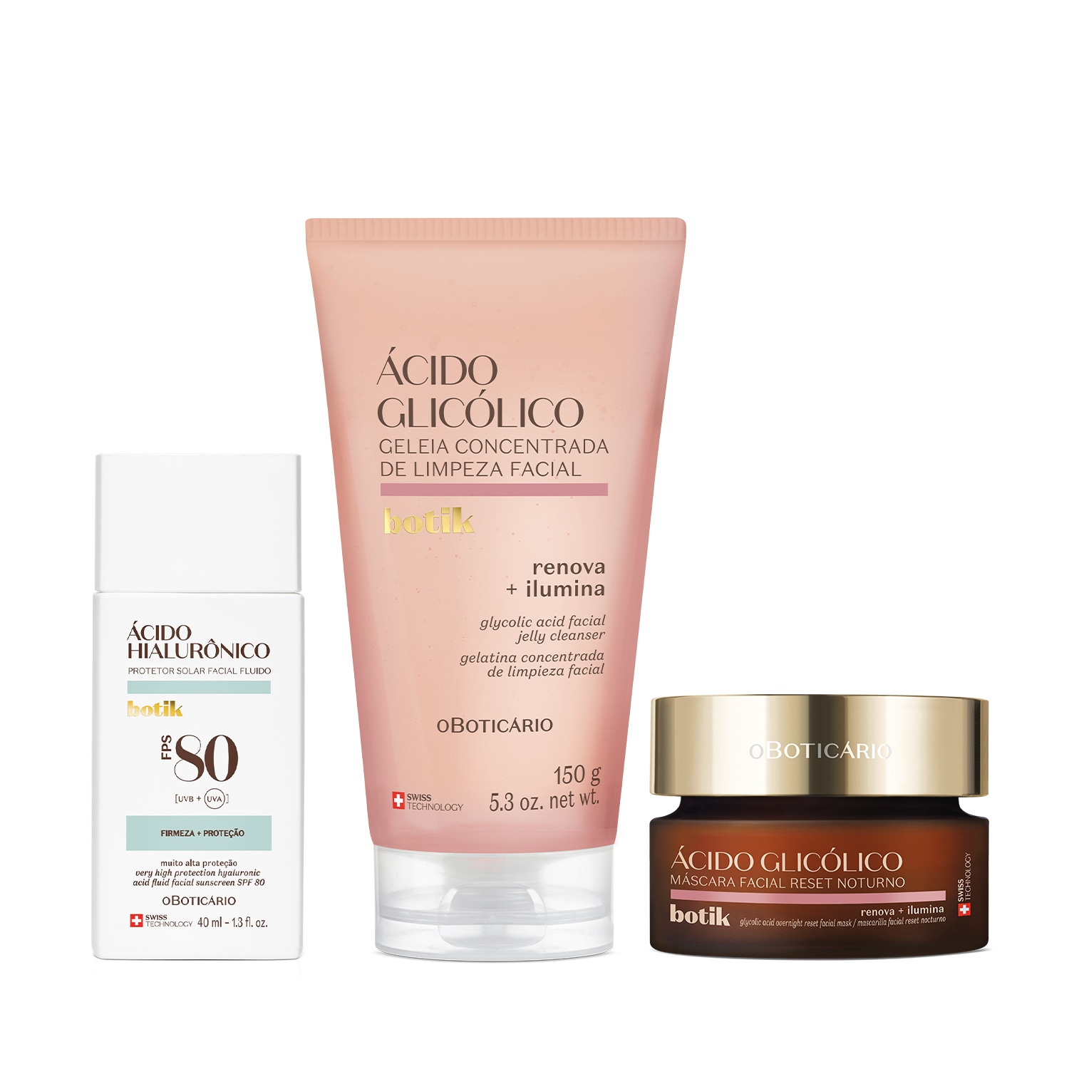 Kit Skincare para Redução de Poros Botik (3 itens)