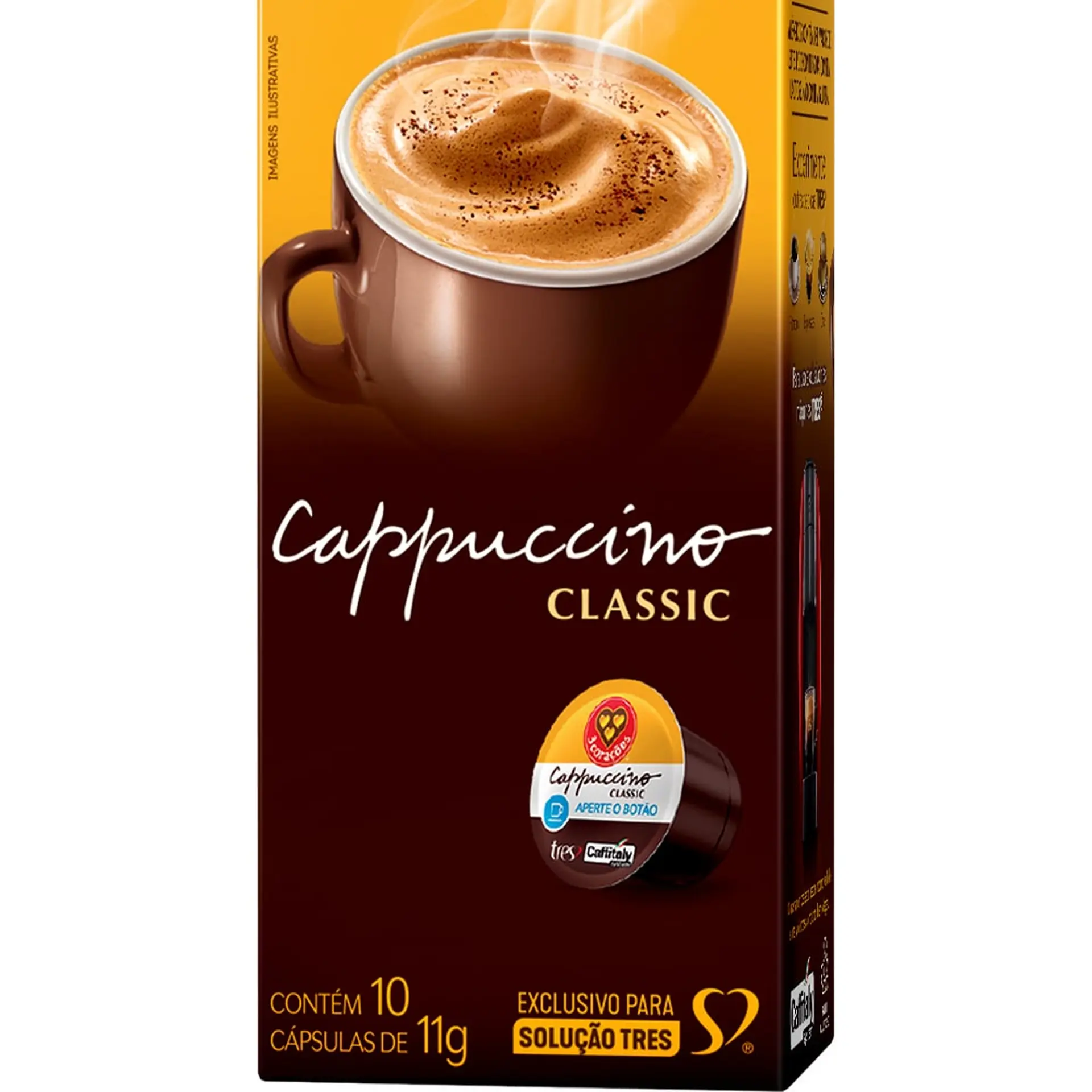 Kit Cápsulas de Café Três Corações Cappuccino 40 Unidades