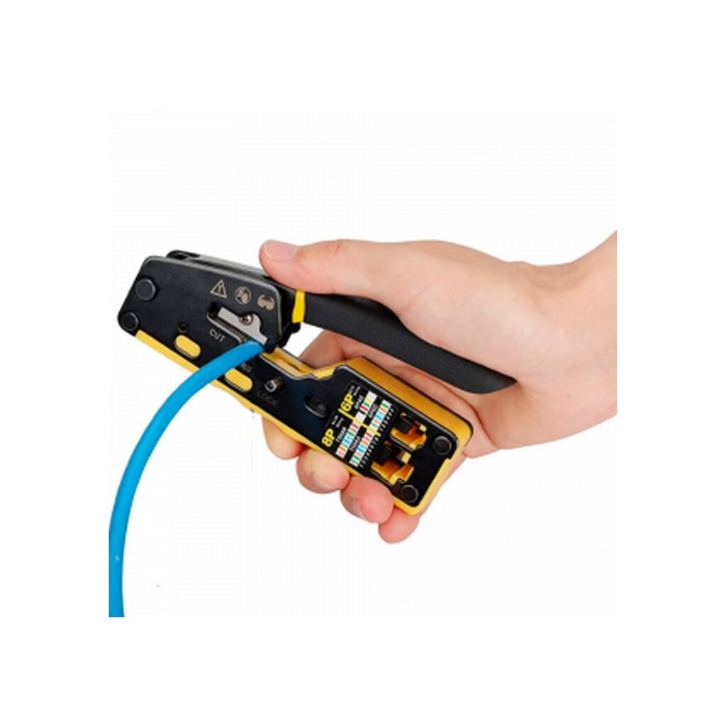 Alicate para Crimpar FC Fontes RJ11/RJ12/RJ45 Multi-Função CAT.5/CAT.6 de Passagem - FCRJ45CR