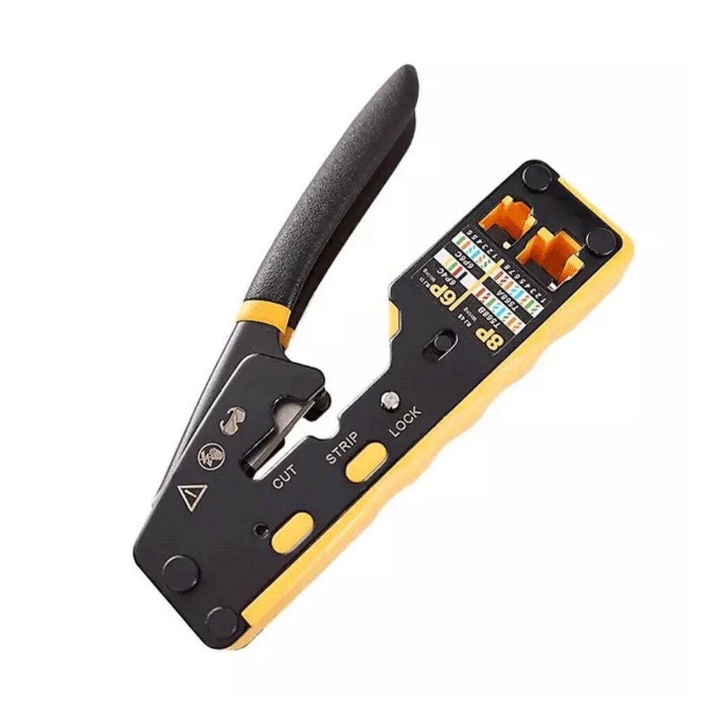 Alicate para Crimpar FC Fontes RJ11/RJ12/RJ45 Multi-Função CAT.5/CAT.6 de Passagem - FCRJ45CR