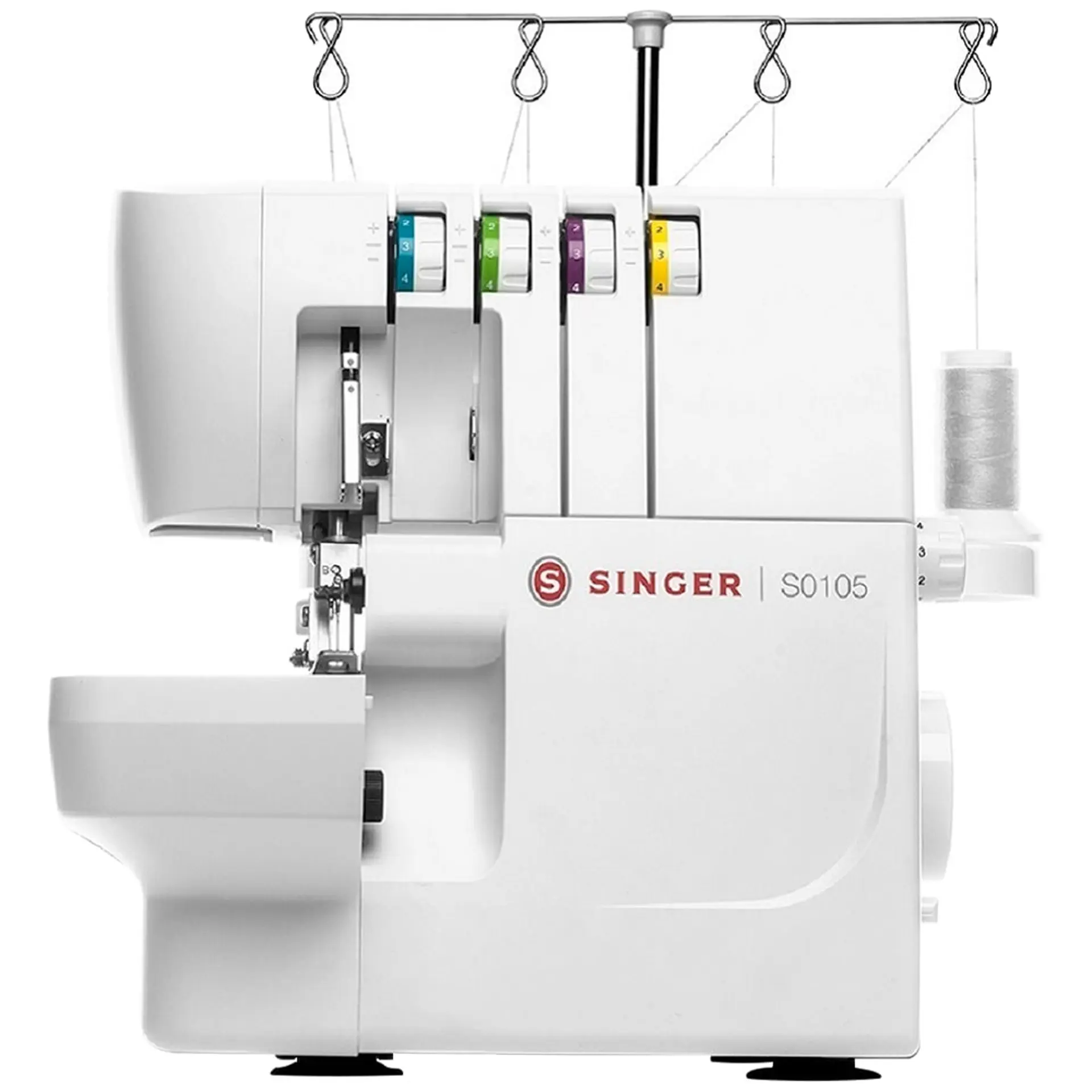 Máquina de Costura Singer Overloque S0105 com Iluminação de LED - Branco - 110 Volts