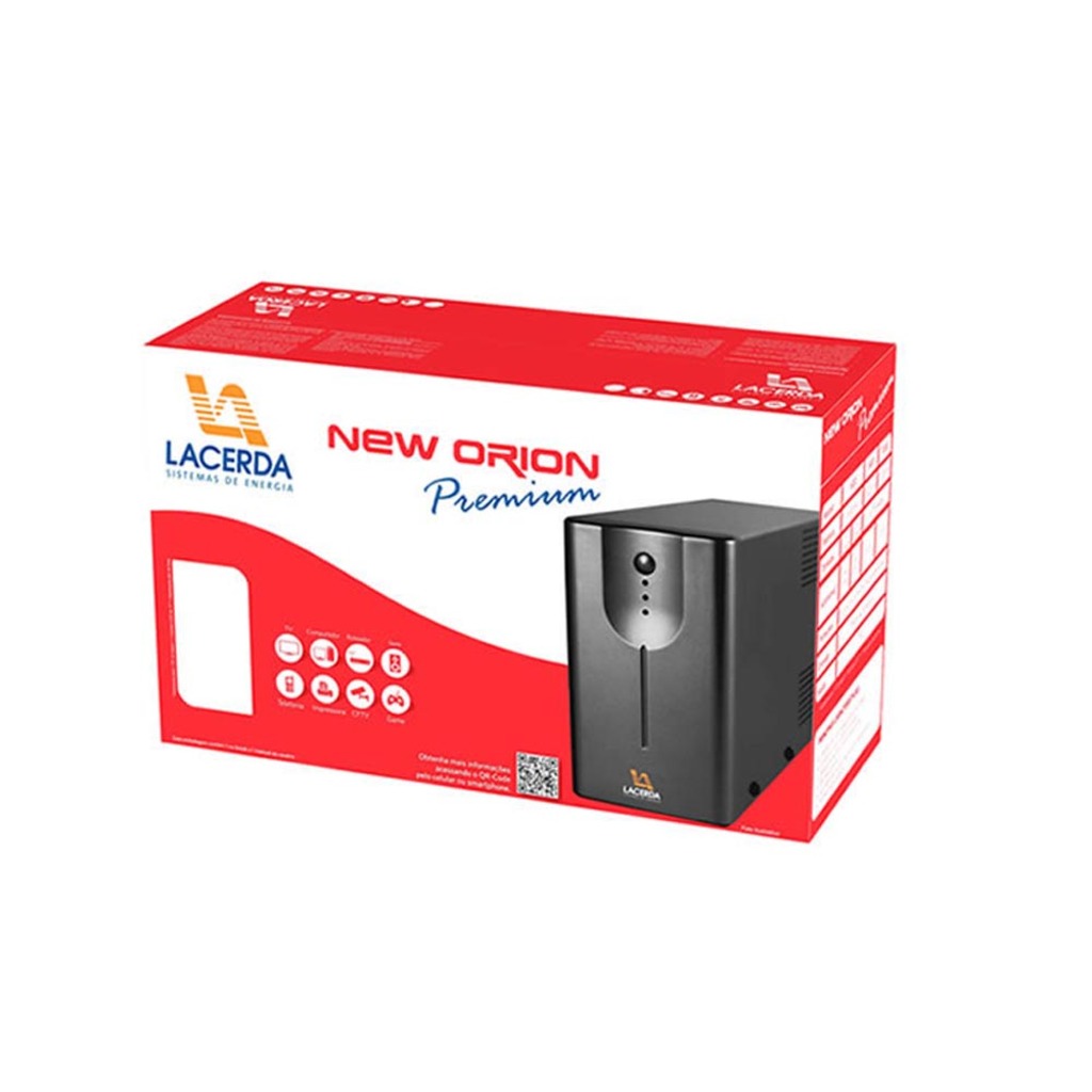 No-Break Lacerda Premium 1.0 KVA Entrada Bivolt e Saída 115V 1 Bateria - 010102111-X16 - 131766