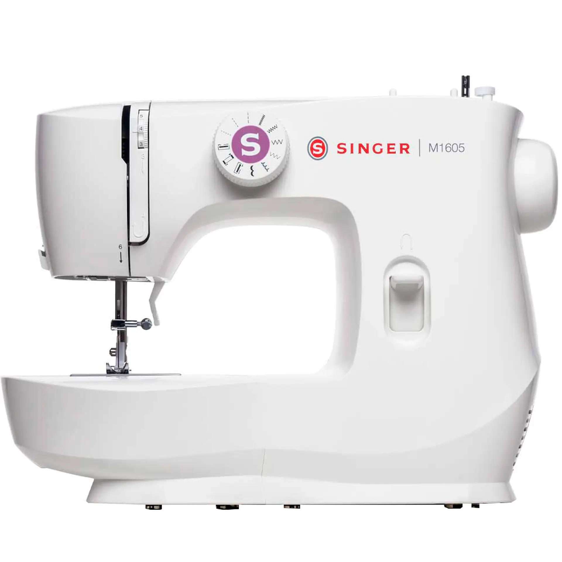Máquina de Costura Singer M1605 6 Pontos Estrutura de Metal - Branco - 110 Volts