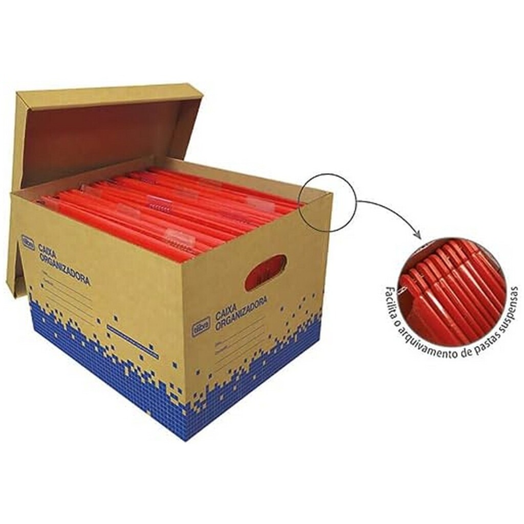 Caixa Organizadora Multiuso 410x330x270mm Kraft - Tilibra - 333751