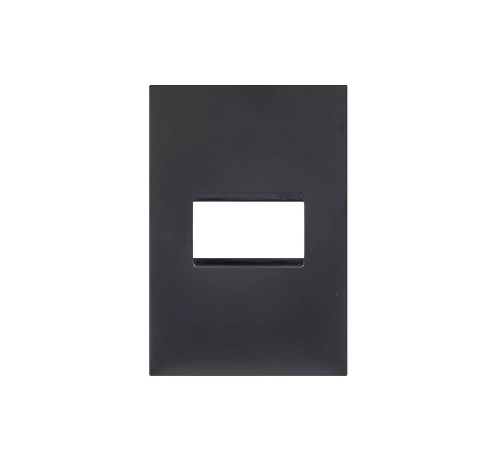 Espelho 4x2 para 1 Módulo Horizontal Pial Plus+ I Legrand Preto - 618501PT - sem Suporte