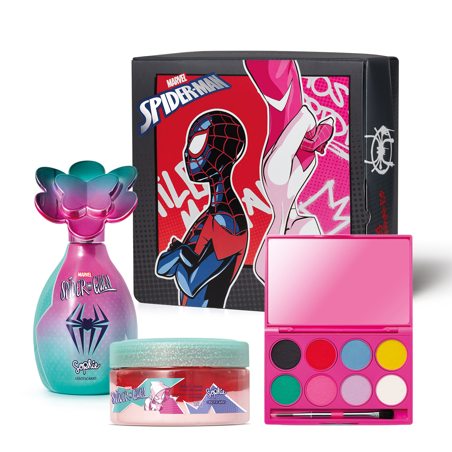 Combo Presente Dia das Crianças Sophie Spider-Gwen (4 itens)