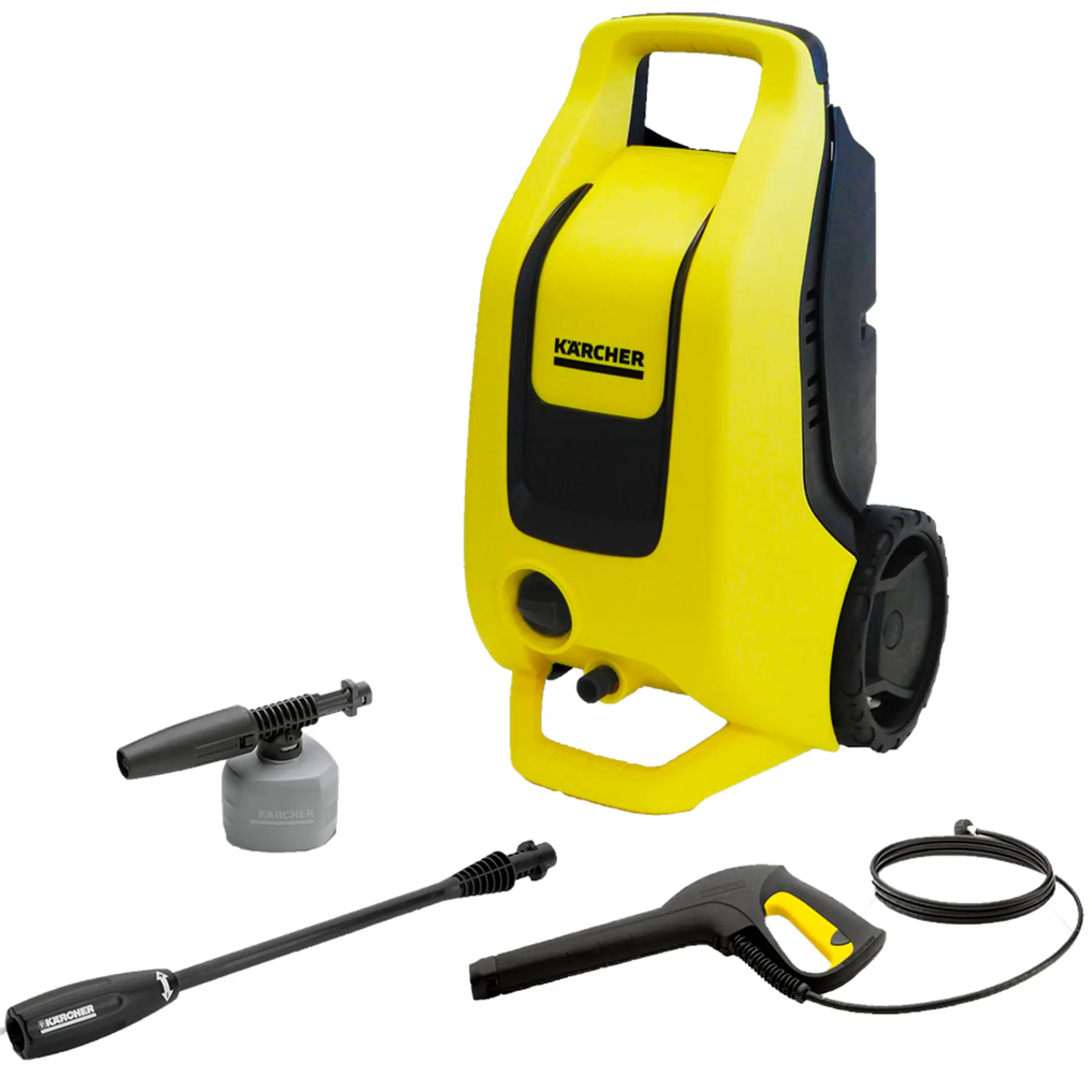 Lavadora Alta Pressão Karcher K3 1740PSI com Rodízios 1500W - Amarelo/Preto - 110 Volts