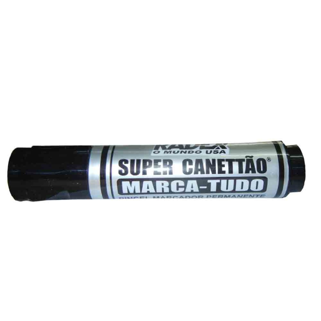 Caneta Marcador Permanente 18,0mm Preto Radex - Caixa com 6 Unidades - 2880