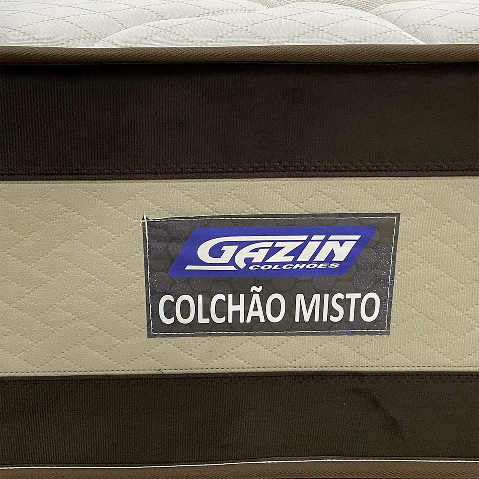 Colchão Queen Size Espuma D40 Gazin Misto Duo Extra 158x198 - Marrom