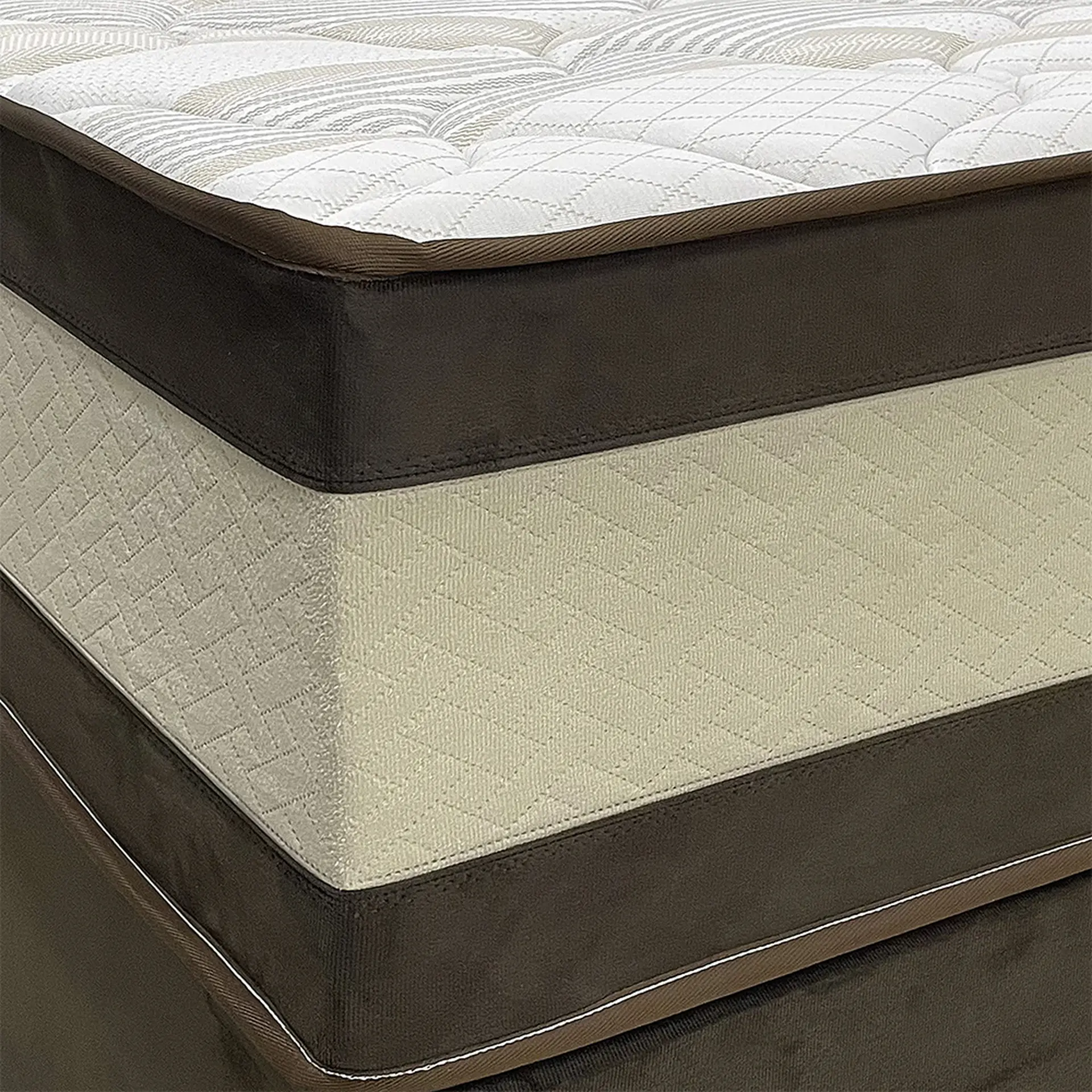 Colchão Queen Size Espuma D40 Gazin Misto Duo Extra 158x198 - Marrom
