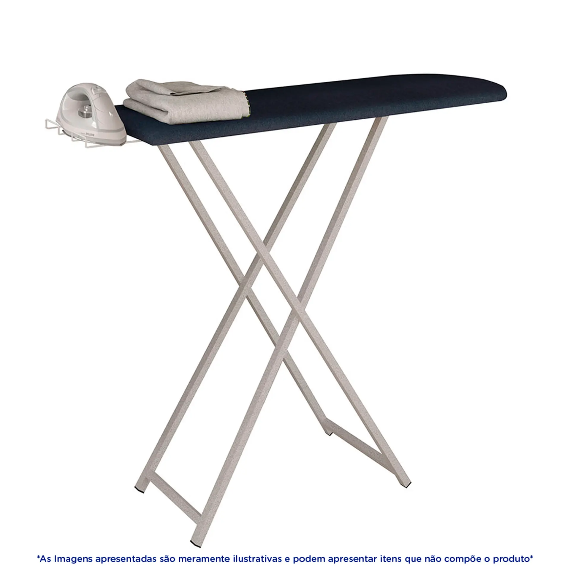 Tábua de Passar Roupa em Aço Tubular com Suporte Madri Fabone - Cores Diversas Tec 981246 (Ln3)