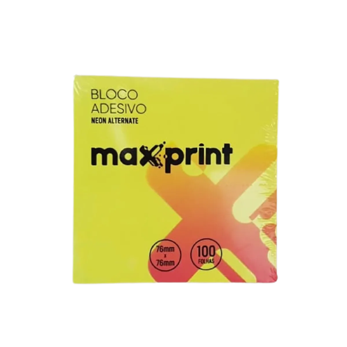 Bloco Adesivo Maxprint Alternate 76x76mm Médio Neon