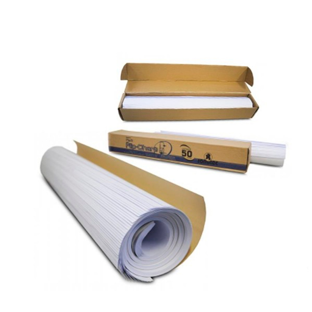 Papel Refil Flip Chart 72G 50 Fls 640x832mm Branco para Cavalete - Romitec - 4456R