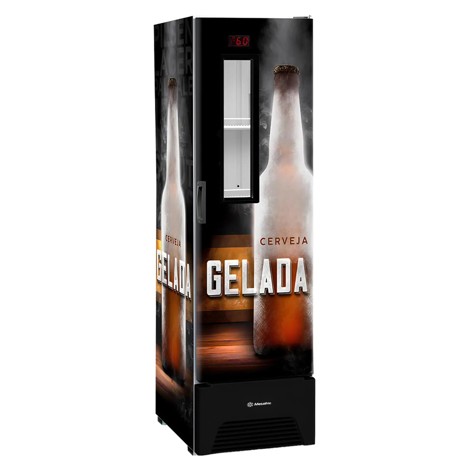 Cervejeira Metalfrio 324L Frost Free com Visor Slim Optima VN28F - Preto - 110 Volts