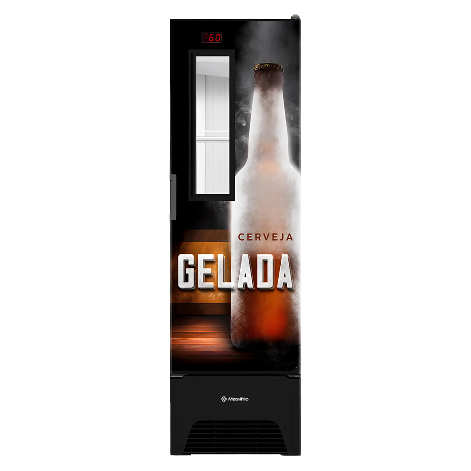 Cervejeira Metalfrio 324L Frost Free com Visor Slim Optima VN28F - Preto - 110 Volts