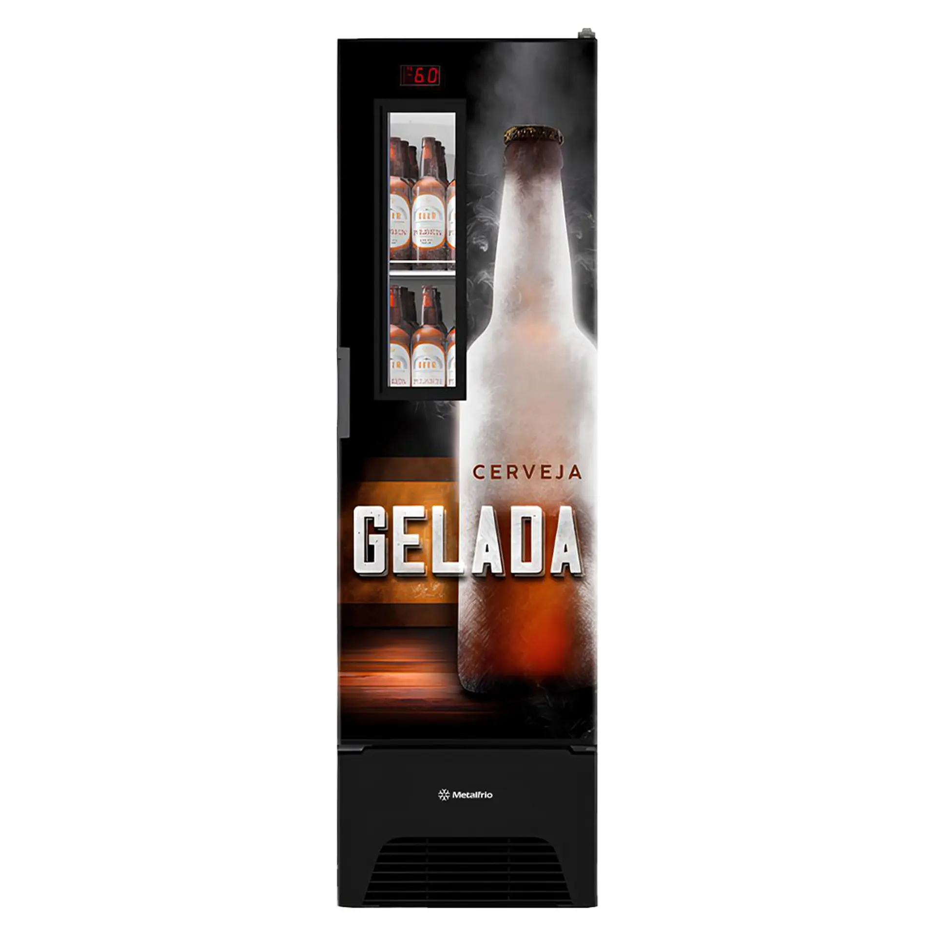 Cervejeira Metalfrio 324L Frost Free com Visor Slim Optima VN28F - Preto - 110 Volts