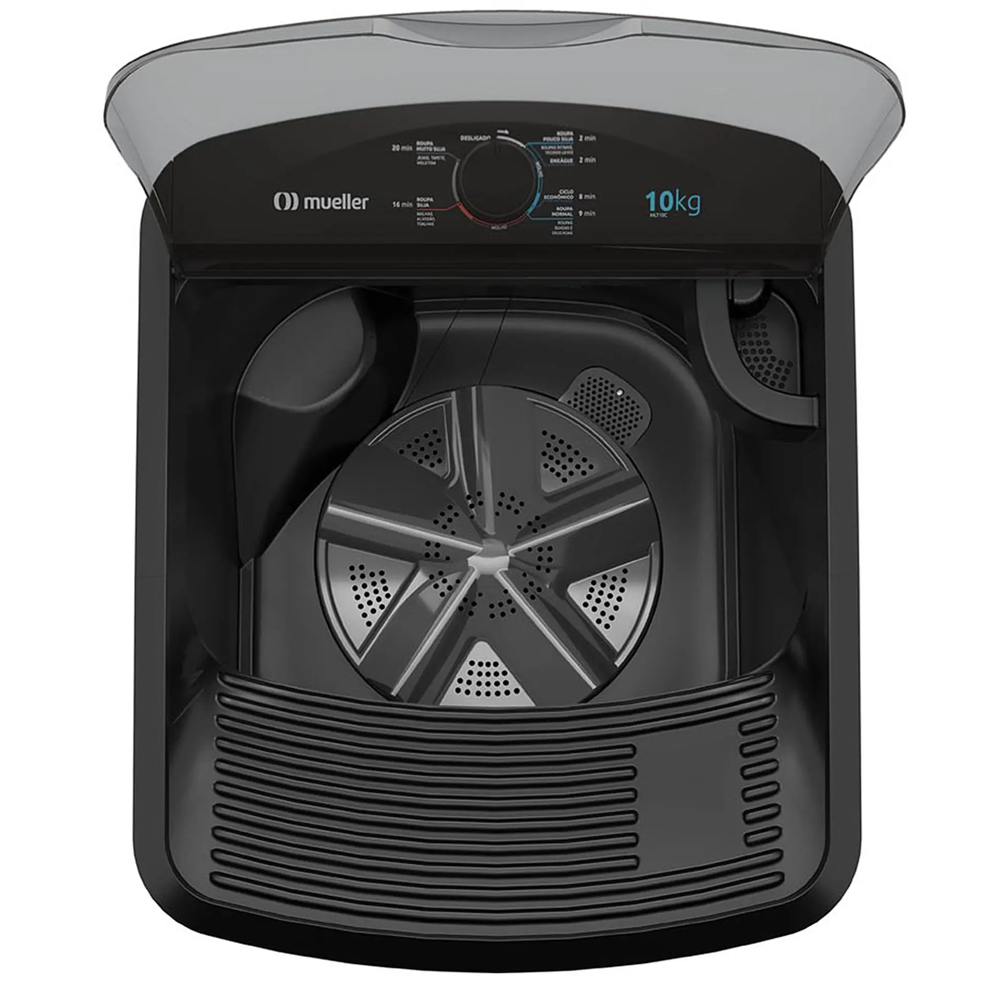 Tanquinho Mueller 10kg Lavagem por Turbilhonamento MLT10C - Preto - 110 Volts