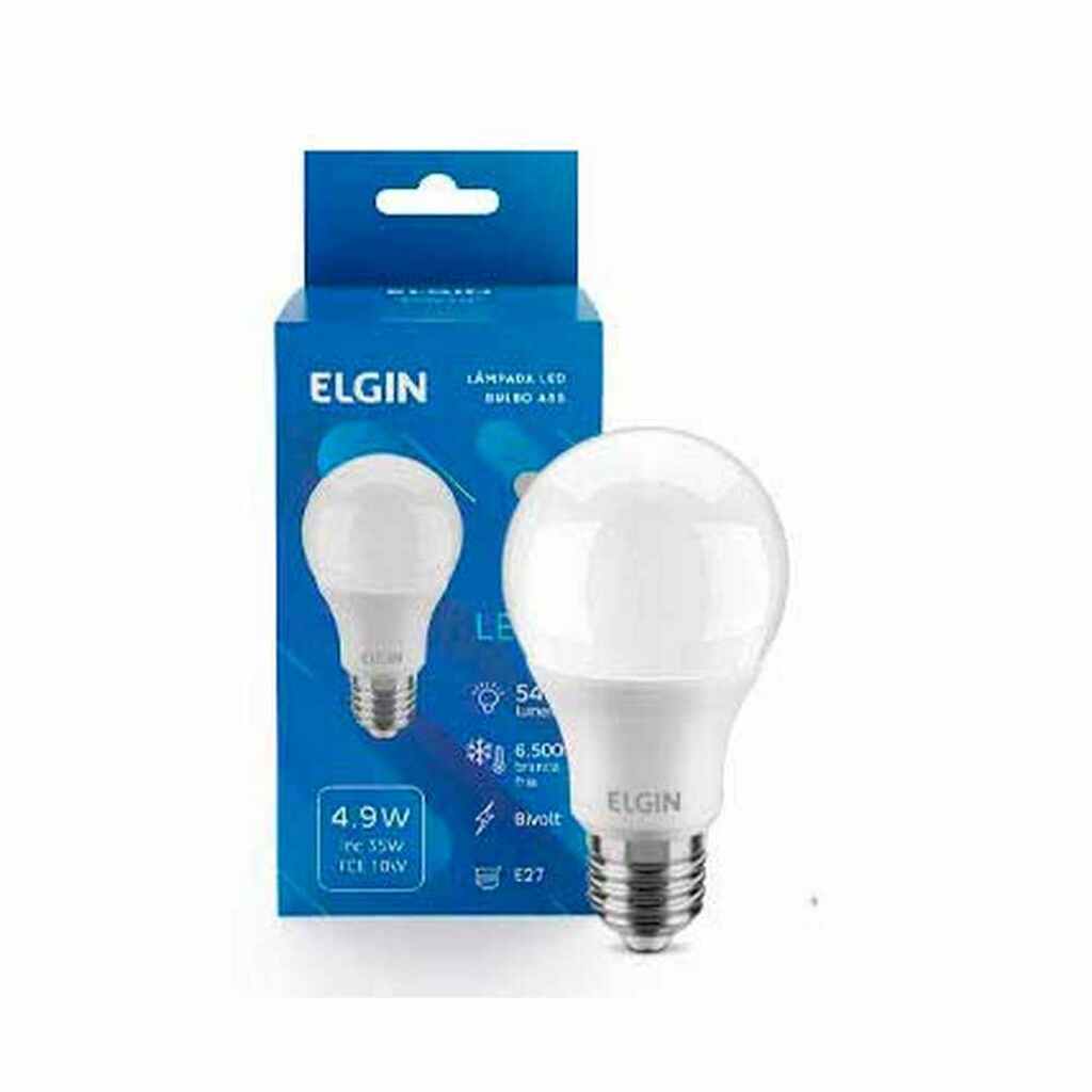 Lâmpada Led Bulbo 4,9 Watts A55 E27 Bivolt 6500K Branco Fria Elgin 48BLED2F49YU