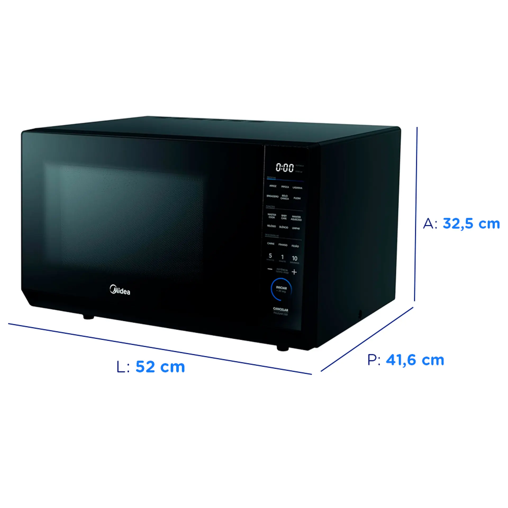 Micro-Ondas de Bancada Midea Mastercook 35L MHP35 - Branco - 220 Volts