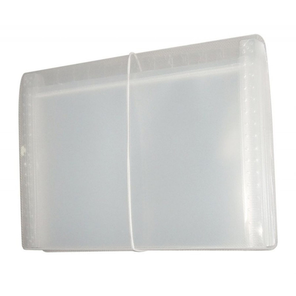Pasta Sanfonada Duplicata com 31 Divisórias Cristal Unitário Polibras - 93217