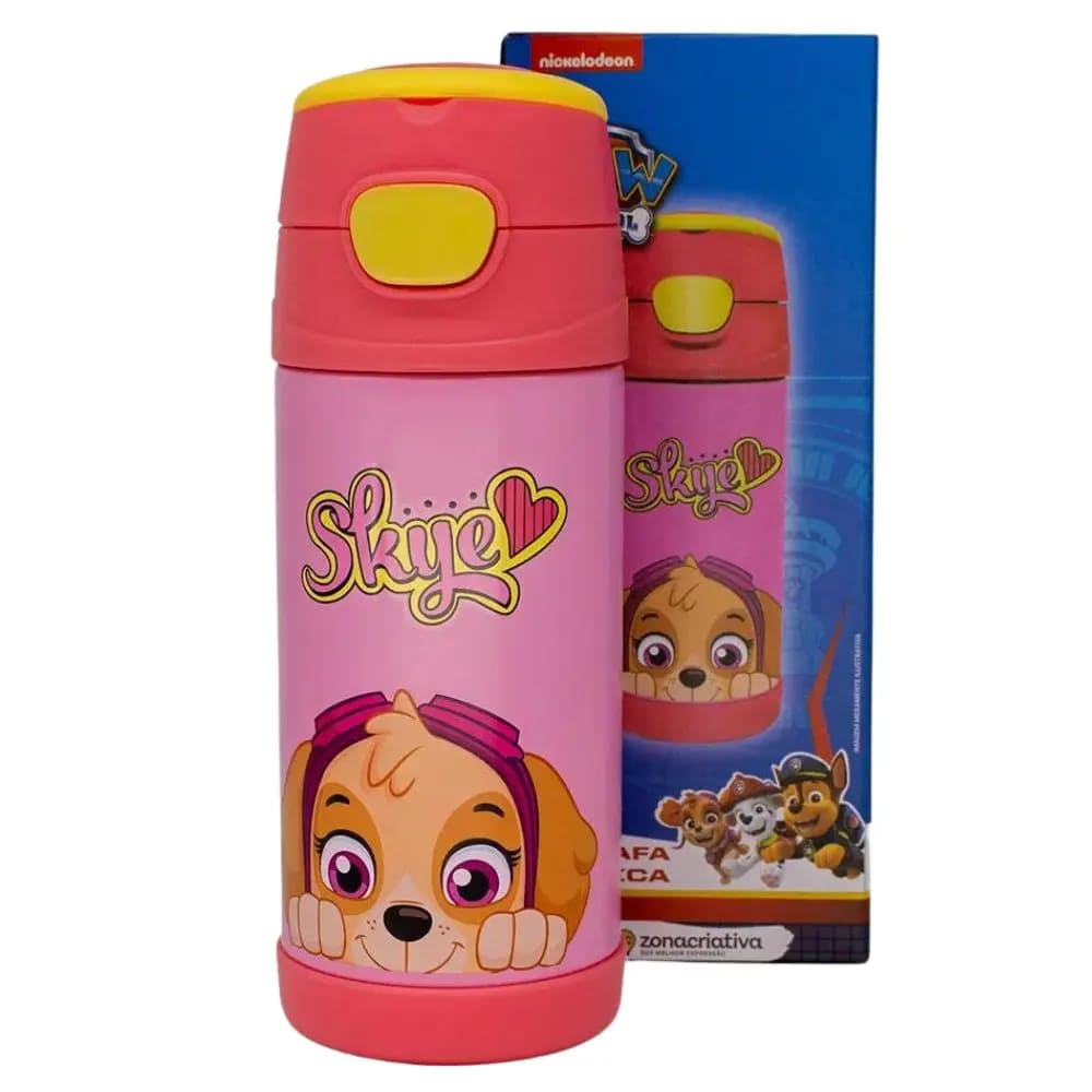 Garrafa Térmica Handle Patrulha Canina 350ml Infantil Pequena