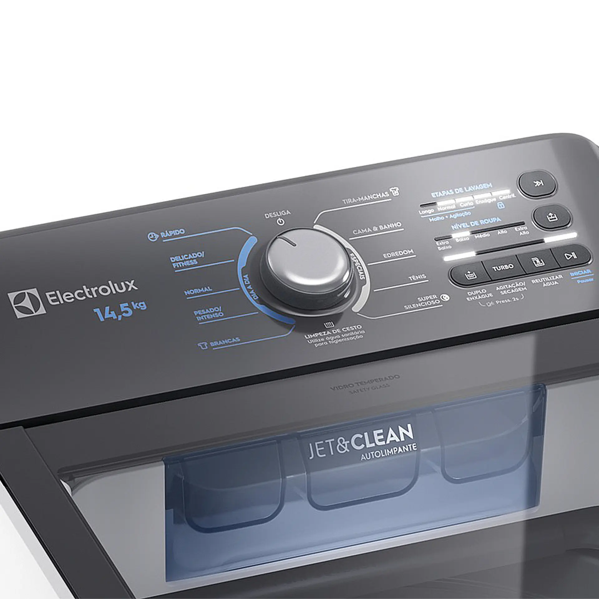 Máquina de Lavar Electrolux 14,5kg Efficient Jet&Clean LEE15 - Branco - 110 Volts