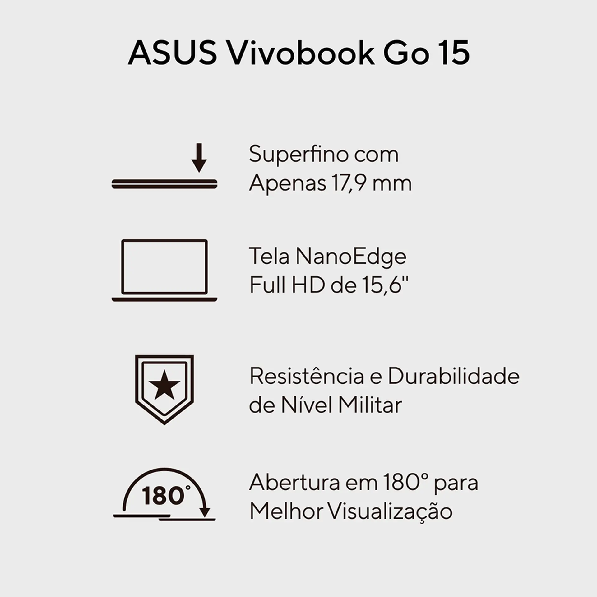 Notebook Asus i3 W11 8GB 256GB SSD 15,6" E1504GA - Prata - Bivolt