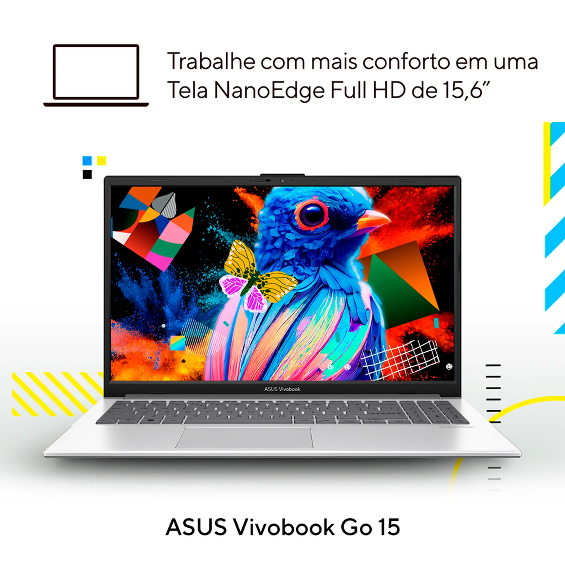 Notebook Asus i3 W11 8GB 256GB SSD 15,6" E1504GA - Prata - Bivolt